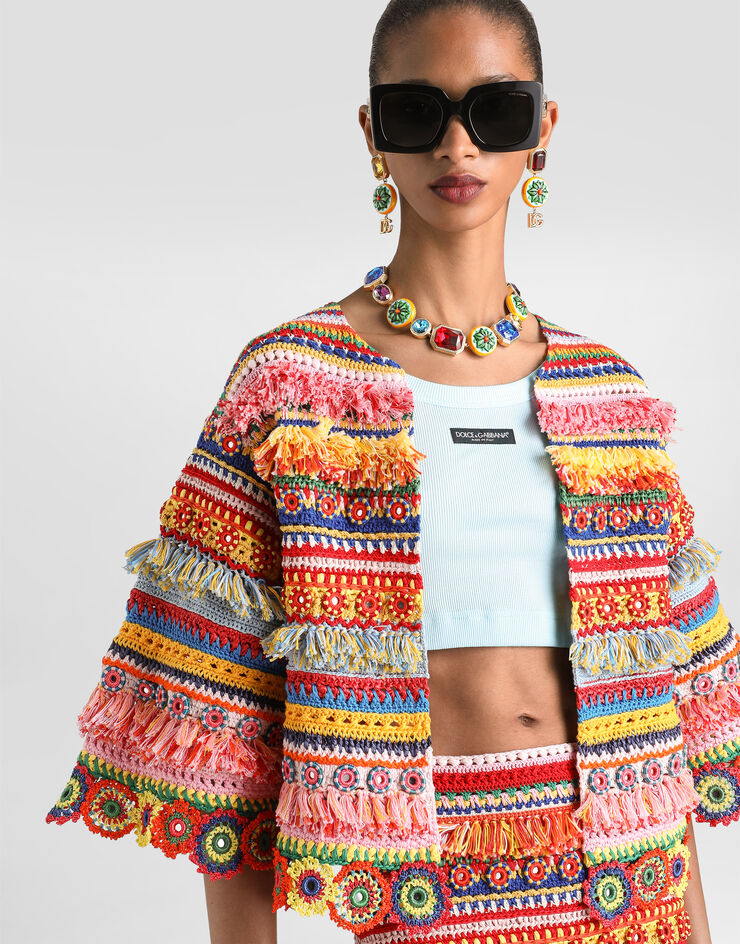 Dolce & Gabbana Handmade knit jacket Multicolor FXVDRZJGMHX