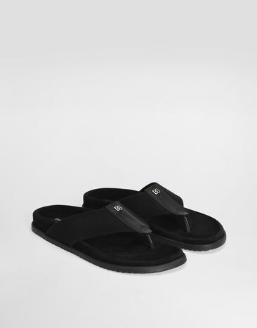 Dolce & Gabbana Fabric flip flops Black A80628A0763