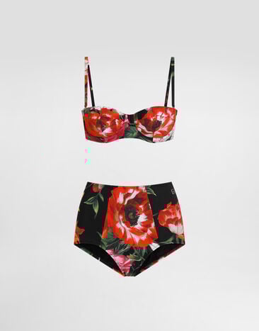 Dolce & Gabbana Flower-print padded bikini Print O8A27JFSGXA