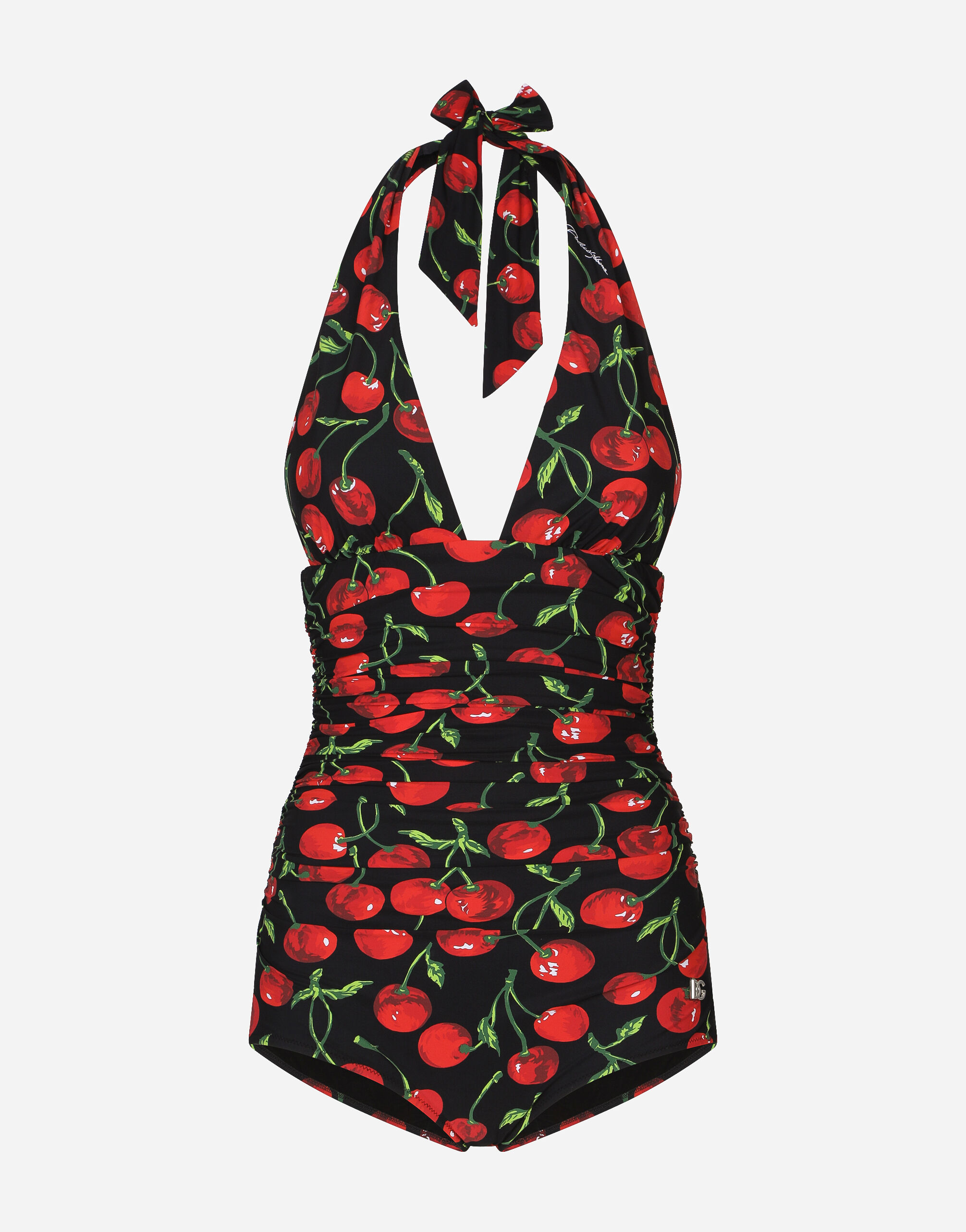 Dolce Gabbana Cherry print one piece swimsuit female Multicolor