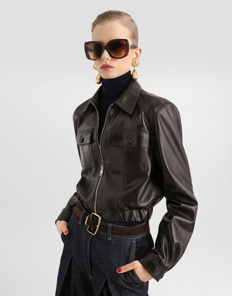 Dolce & Gabbana Nappa leather jacket Dolce & Gabbana Nappa leather jacket Brown F9U88LHUL2H