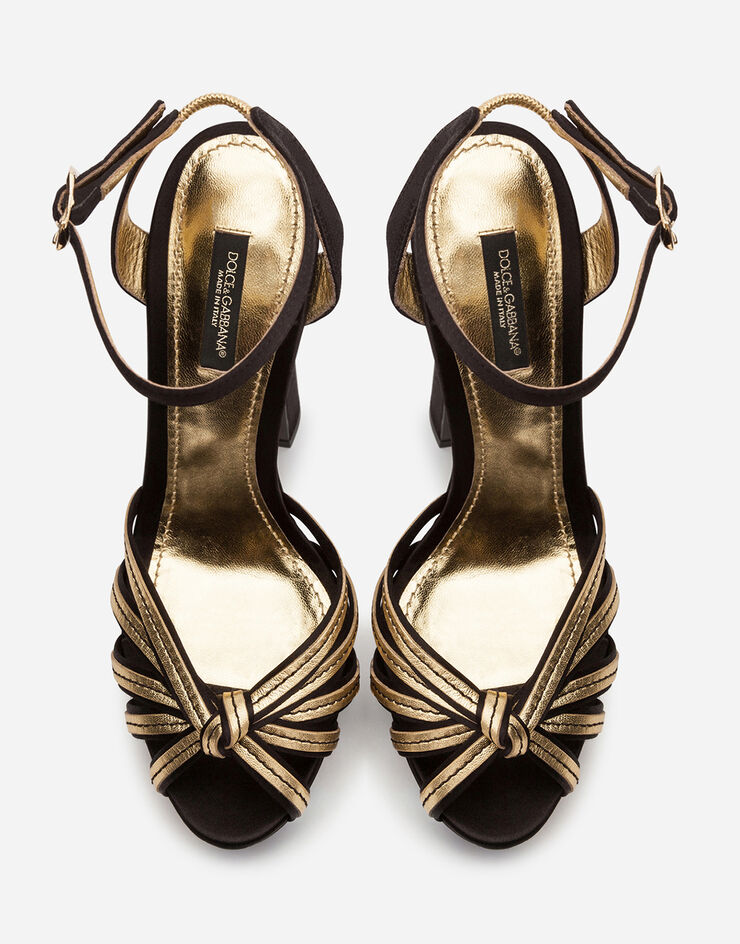 Dolce & Gabbana Satin and mordoré platform sandals NOIR/DORÉ CR0890AJ718