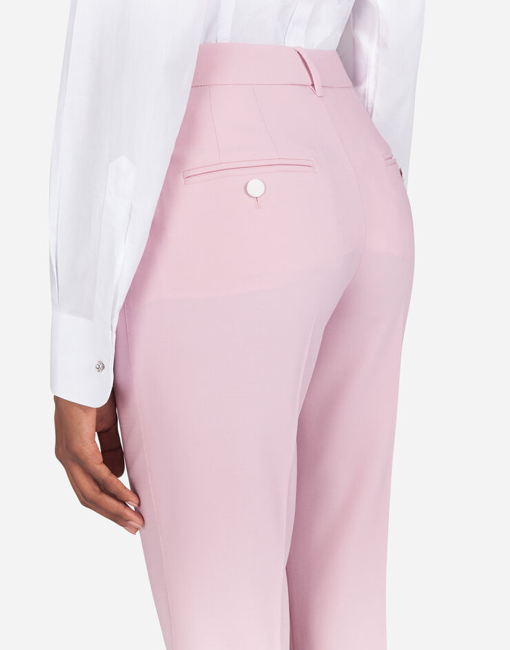 Dolce & Gabbana LOW-WAISTED WOOLEN FABRIC PANTS ROSA FTBRFTFUBAJ