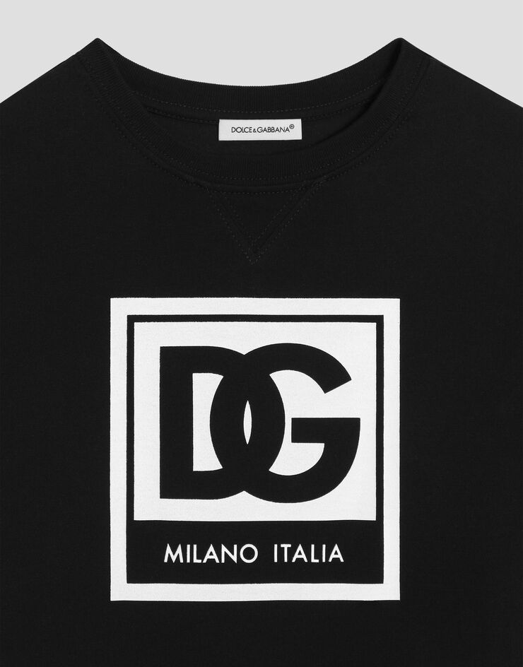 Dolce & Gabbana Camiseta de punto con logotipo DG Negro L4JTILG7O6L
