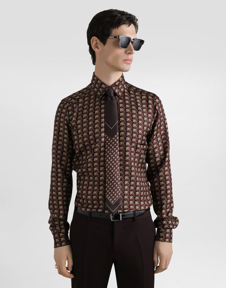 Dolce & Gabbana Printed silk twill martini shirt Print G5MM4TIS1ZH