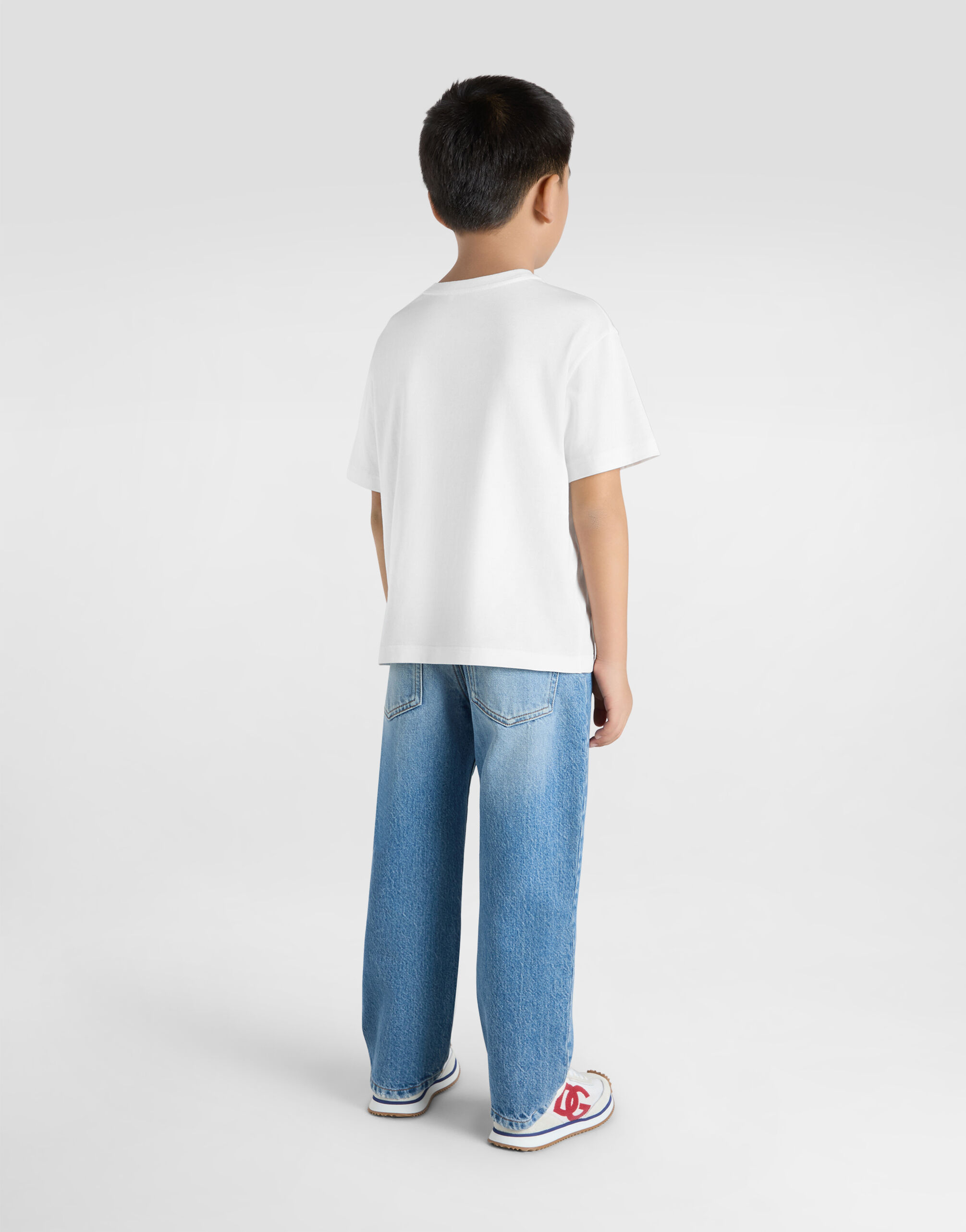 Jersey T-shirt with Italian Holiday print in White for Boys