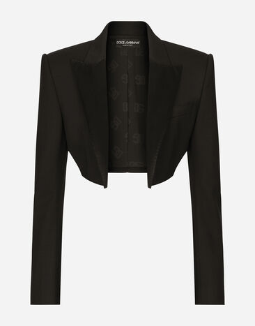 Dolce&Gabbana Twill Spencer blazer Black F0B6ATHJMOK