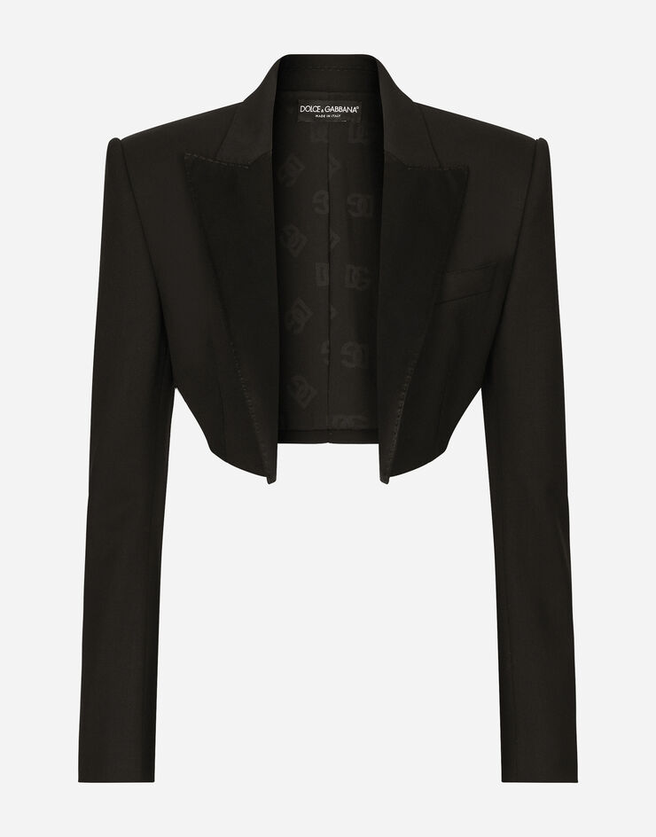 Dolce & Gabbana Twill Spencer blazer Black F29VHTFUBE7
