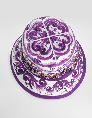 Dolce & Gabbana Majolica-print hat Multicolor FH671ZFPFSU