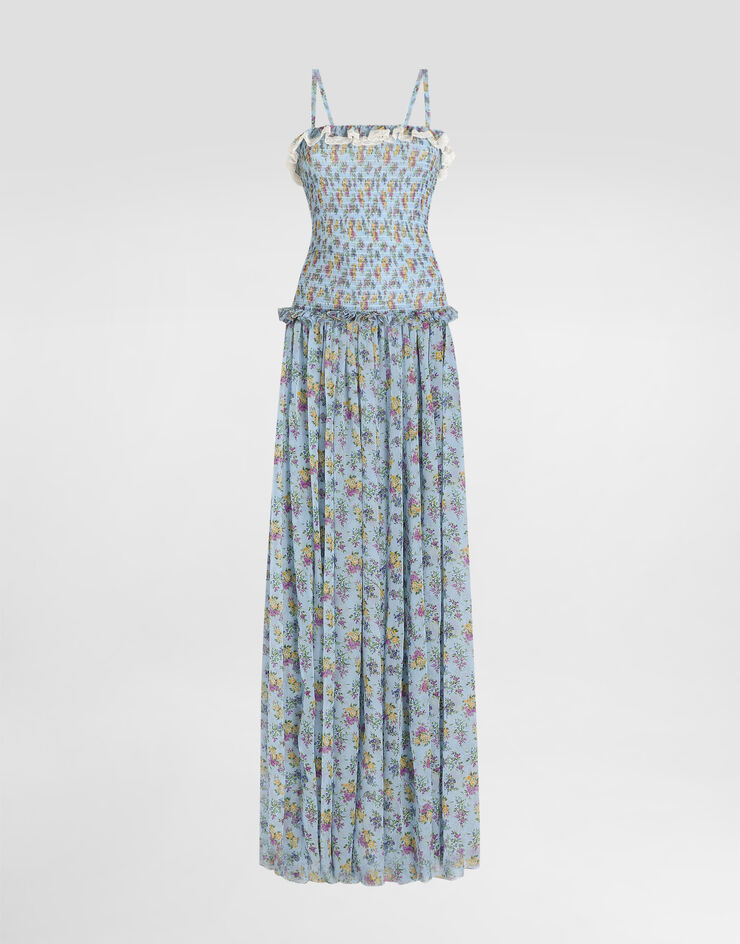 Dolce & Gabbana Abito in chiffon stampa fiorellini Multicolore F612DTIS10C