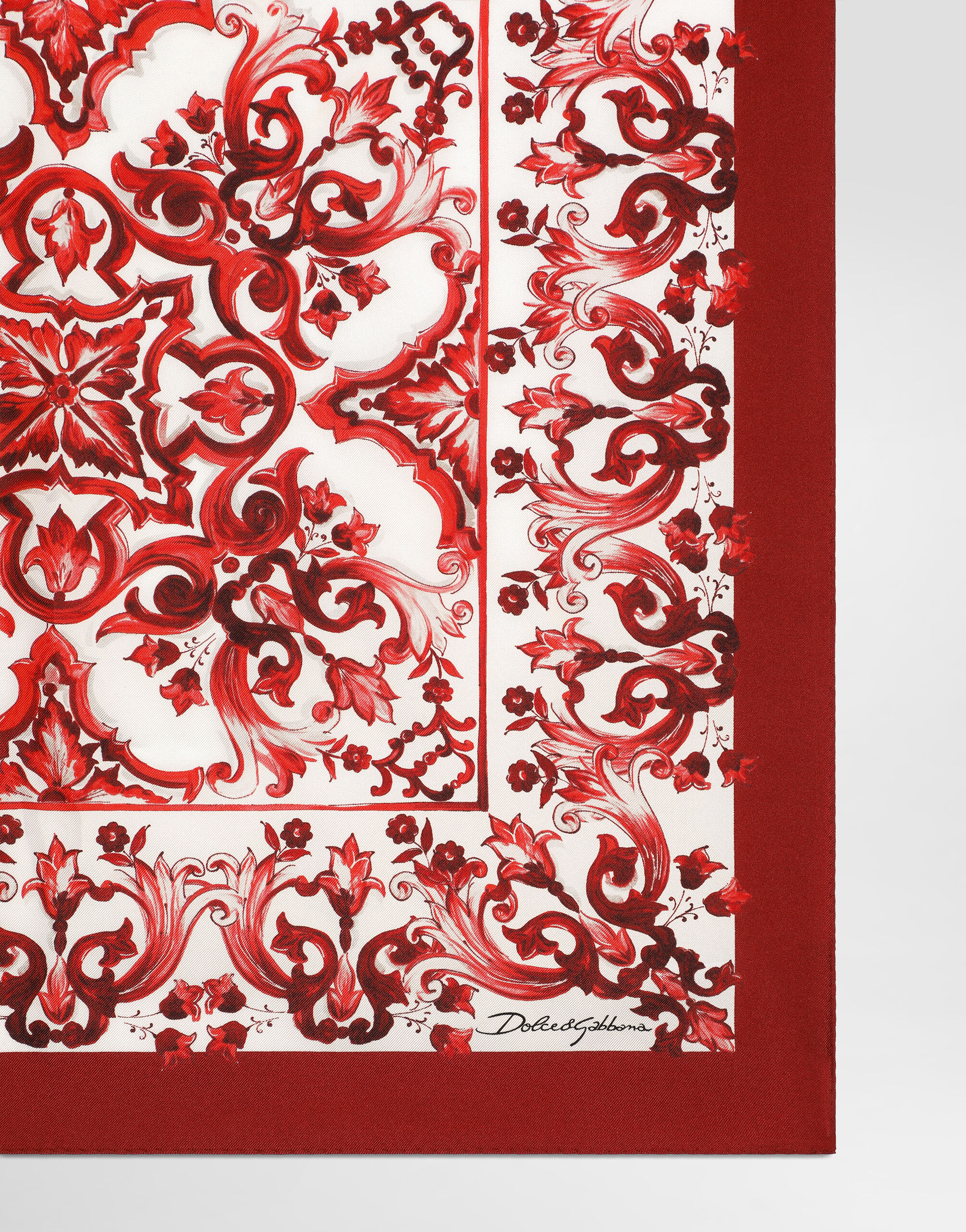 Multicolorのメンズ 50x50 majolica-print twill scarf | Dolce&Gabbana®