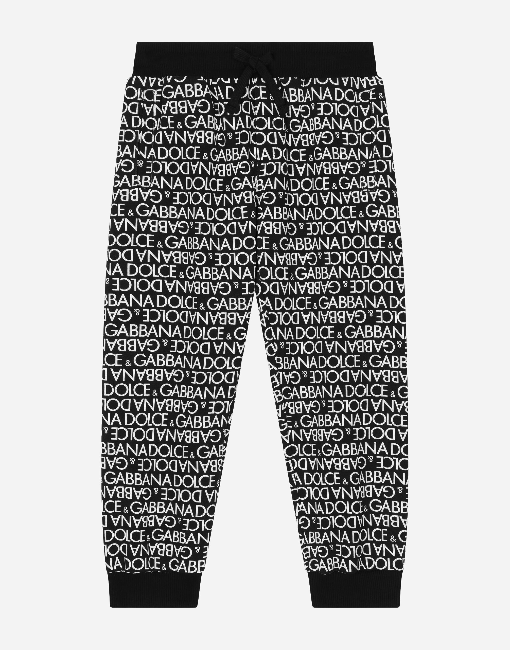 Dolce & Gabbana Cotton jogging pants with the all-over logo print Multicolor L4J840G7H2U