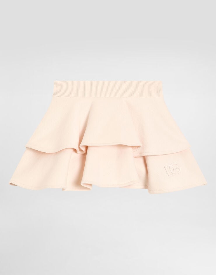 Dolce & Gabbana Gonna con culotte in felpa e logo DG laserato Rosa L2JIB1G7PIE