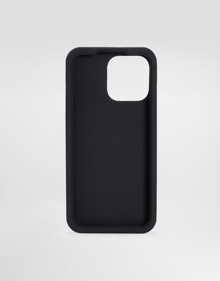 Dolce & Gabbana Rubber iPhone 14 Pro Max Cover with DG logo Black BI3266AG816
