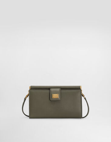 Dolce & Gabbana Plongé calfskin phone bag Green BI3367A9S25