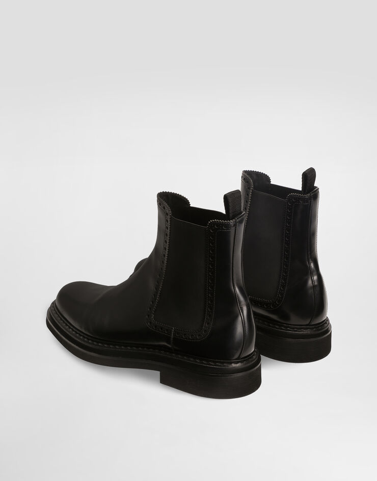 Dolce & Gabbana Brushed calfskin ankle boots Black A60592A1203