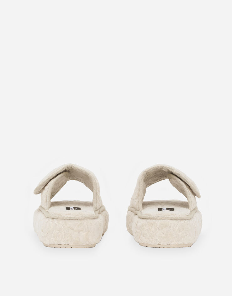 Dolce & Gabbana Terry Cotton Plateau Slippers Multicolor TCF011TCAGM
