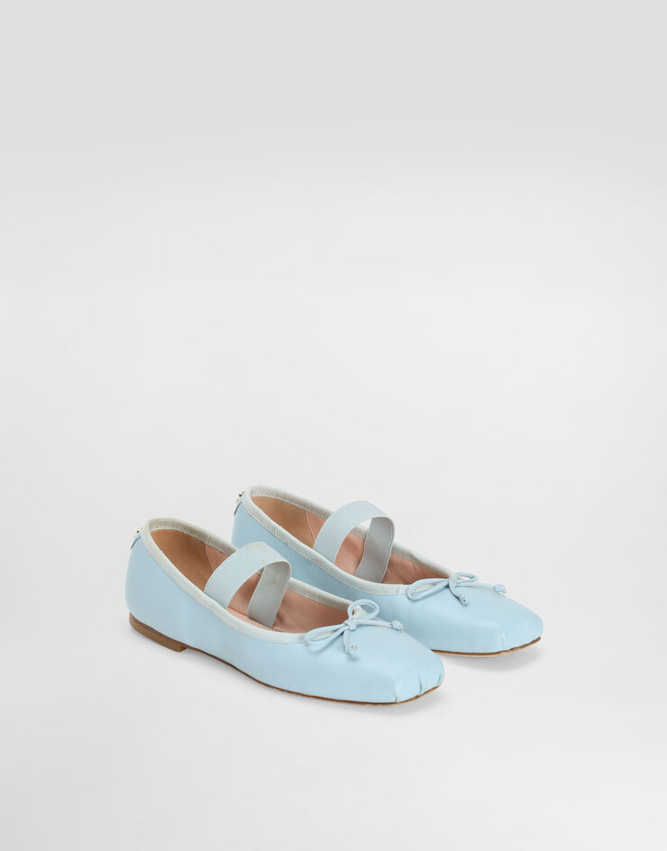 Dolce & Gabbana Nappa lambskin ballet flats Azure D11395AX626