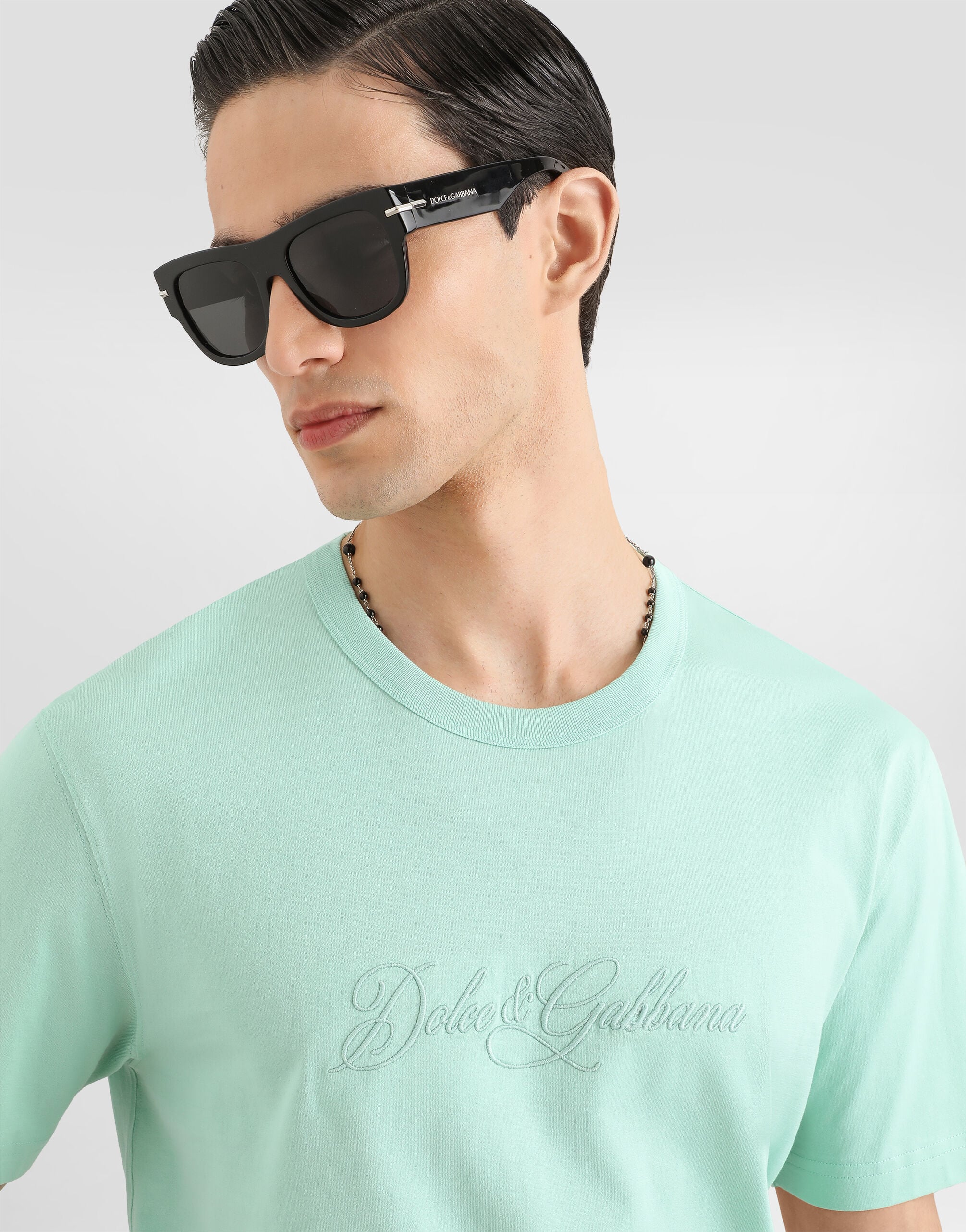 Cotton t-shirt with dg embroidery