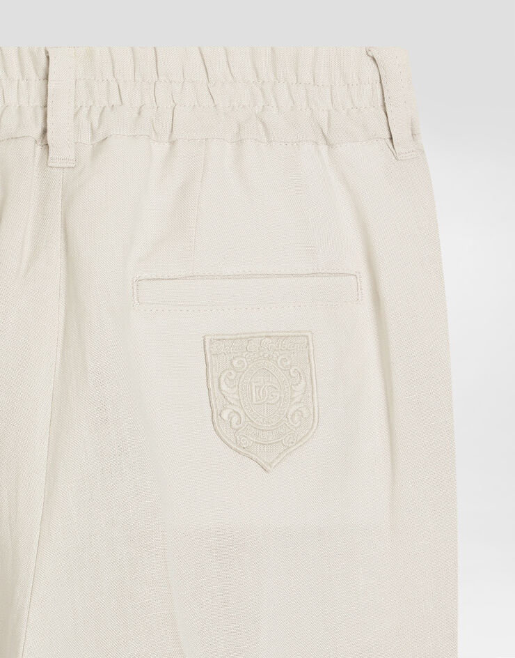 Dolce & Gabbana Linen trousers Beige L44P73FU4LH