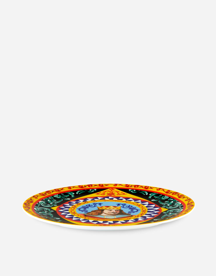 Dolce & Gabbana Assiette de présentation en Porcelaine Multicolore TC0010TCA17