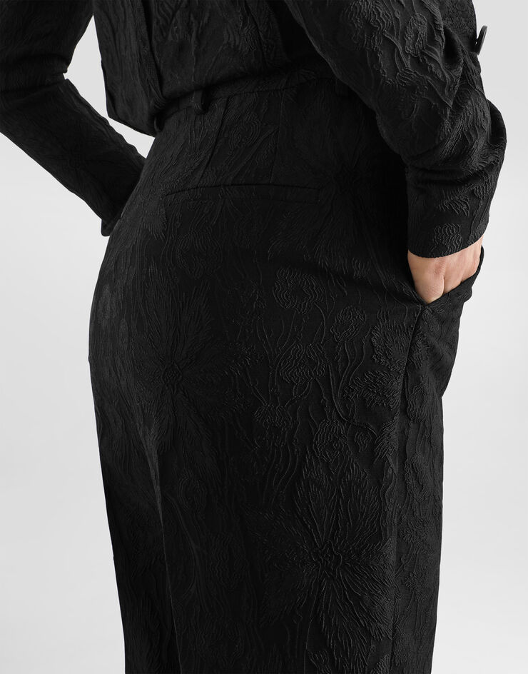 Dolce & Gabbana Brocade trousers Black FTC89TFJCAN