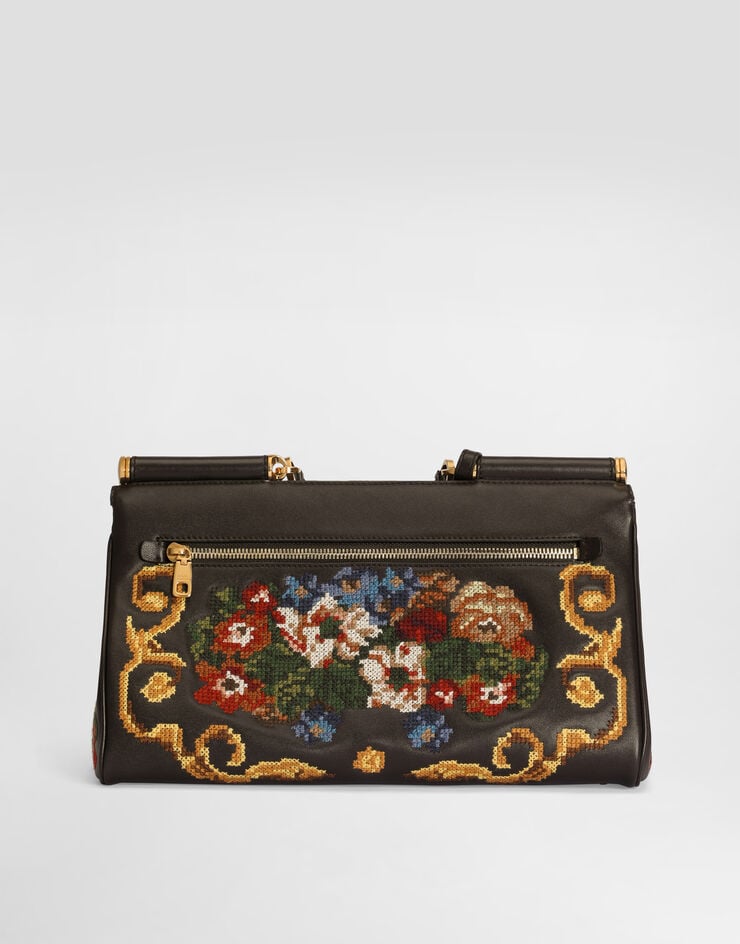 Dolce & Gabbana 미디엄 My Sicily 핸드백 파인 스티치 자수 장식 Dolce & Gabbana 미디엄 My Sicily 핸드백 파인 스티치 자수 장식 멀티 컬러 BB7782B3T62