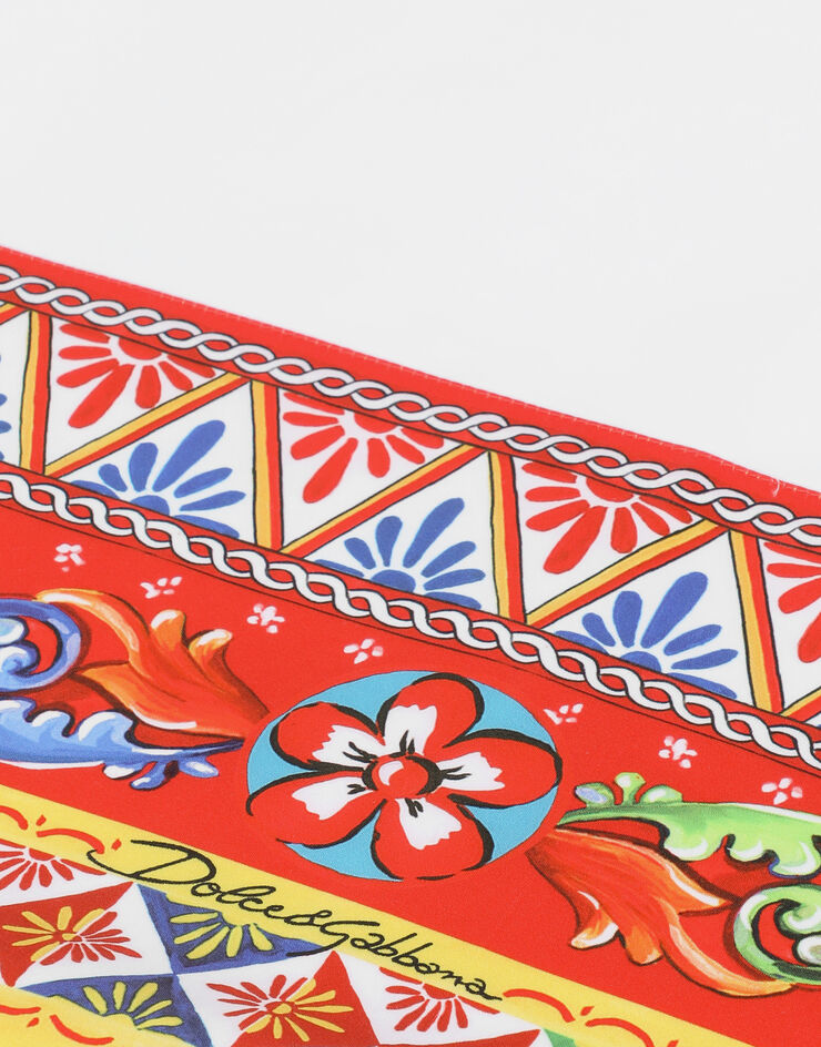 Dolce & Gabbana Cotton Sateen Flat Sheet Multicolor TCE047TCAKF