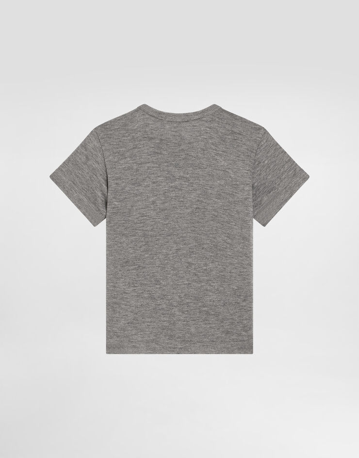 Dolce & Gabbana Camiseta de jersey con placa Gris L1JT7TG7OLK