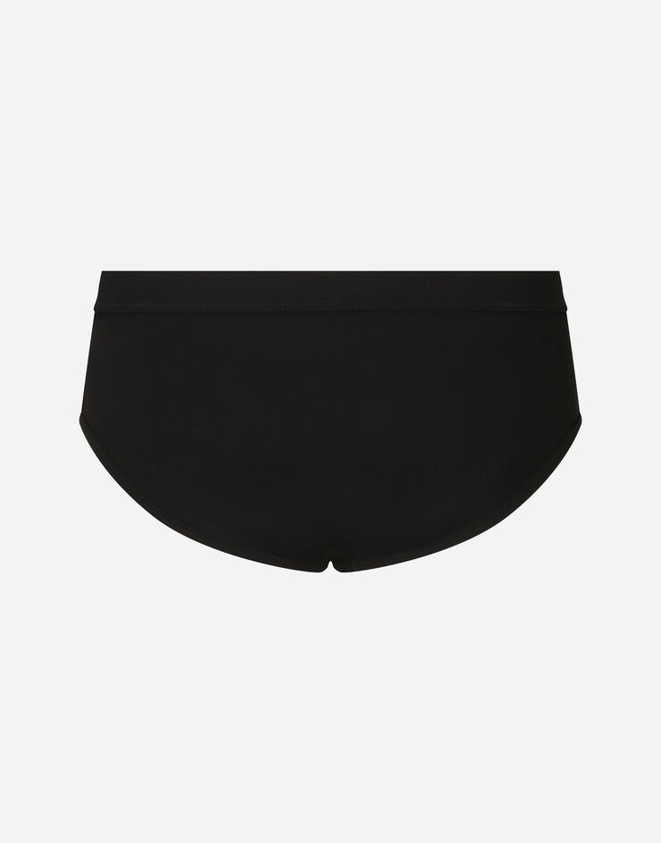 Dolce & Gabbana Swim briefs with top-stitching Black M4A16JFUGA2