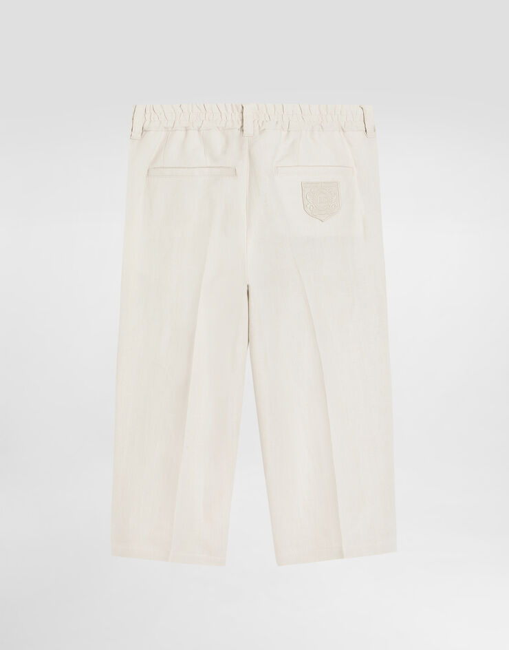 Dolce & Gabbana Linen trousers Beige L44P73FU4LH