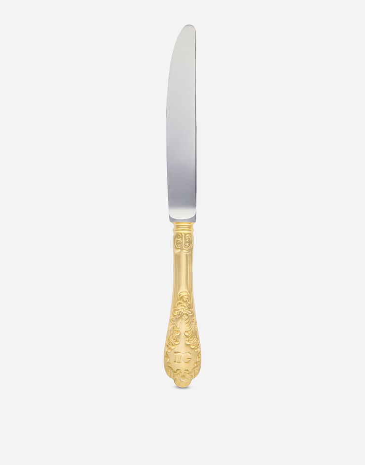Dolce & Gabbana 24k Gold Plated Dinner Knife Multicolor TCP003TCA49