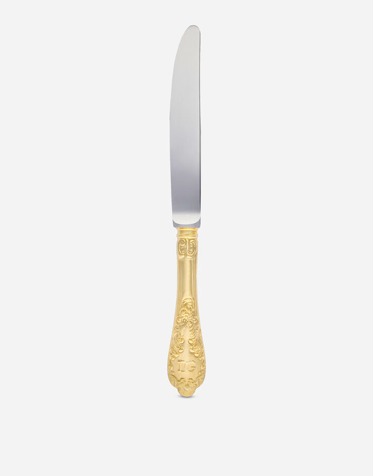 Dolce & Gabbana 24k Gold Plated Dinner Knife Multicolor TCP003TCA49