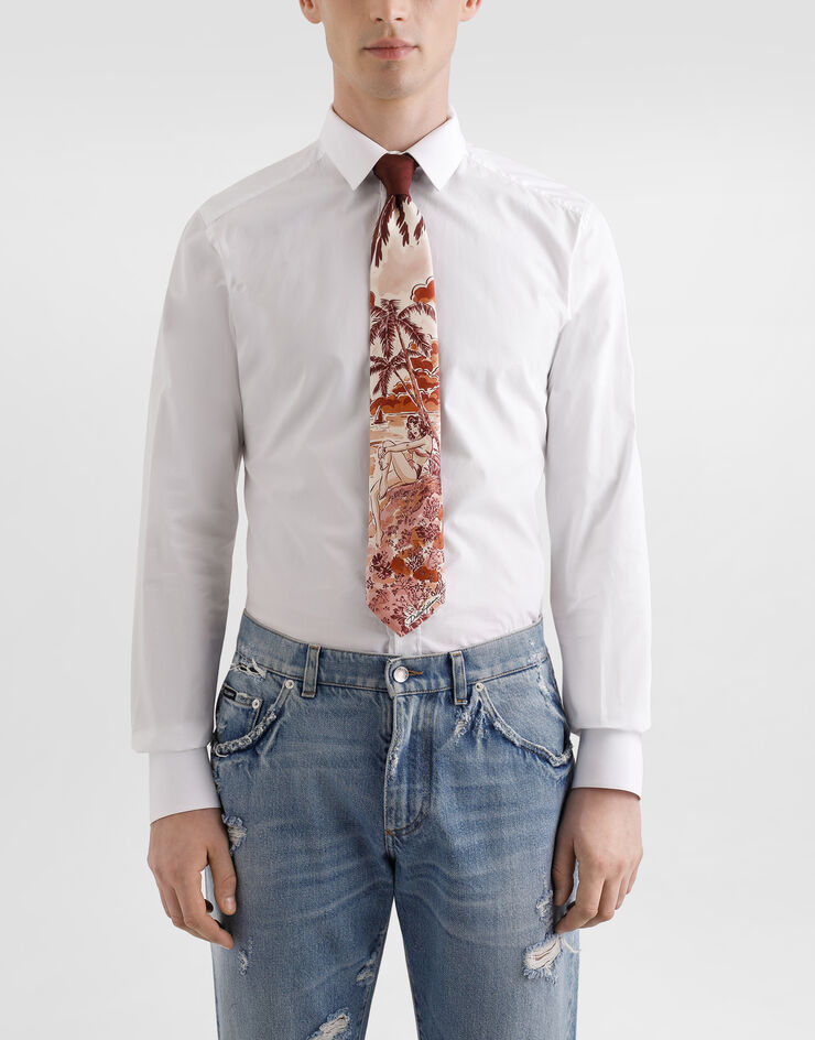 Dolce & Gabbana Pin-up print silk tie Print GT147EG0TJ6