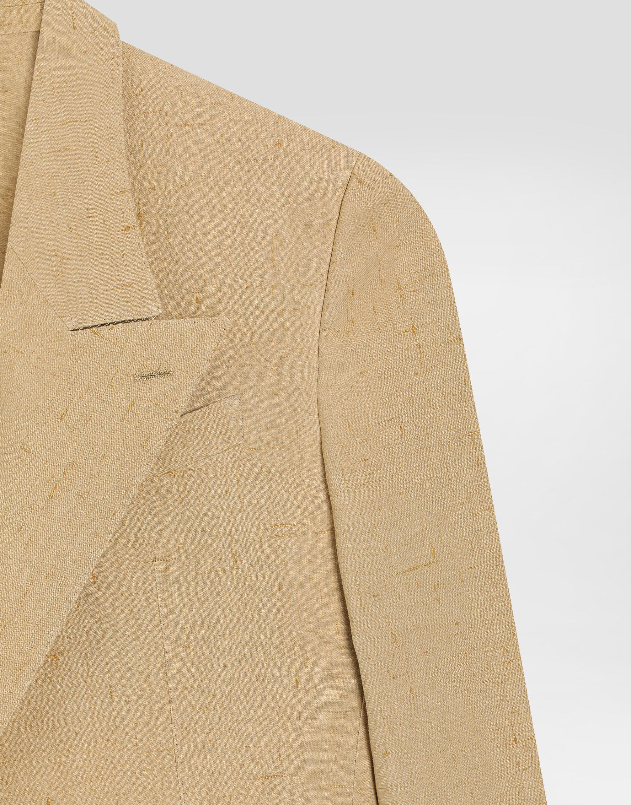 Single-breasted suit in tweed linen in Multicolor for Men