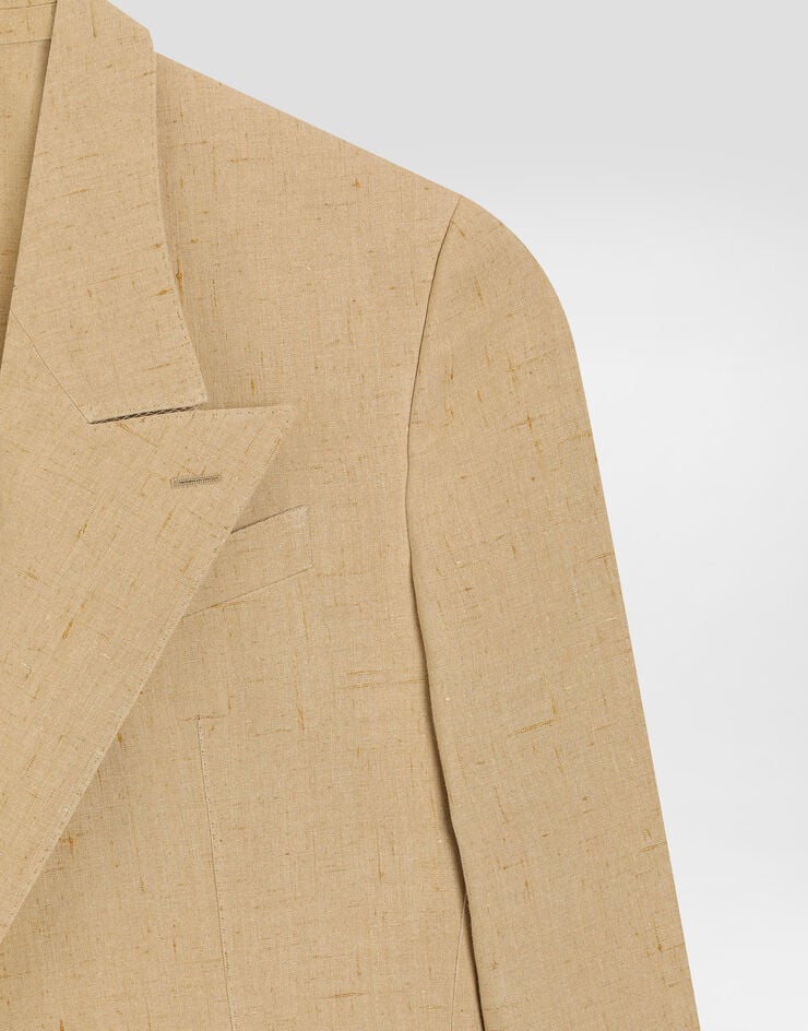 Dolce & Gabbana Single-breasted suit in tweed linen Multicolor GK04KTFUTDA