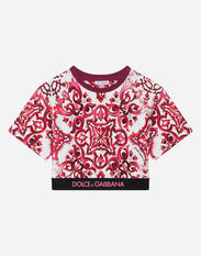 Dolce&Gabbana Majolica-print jersey T-shirt Multicolor L5JTMFG7K5L