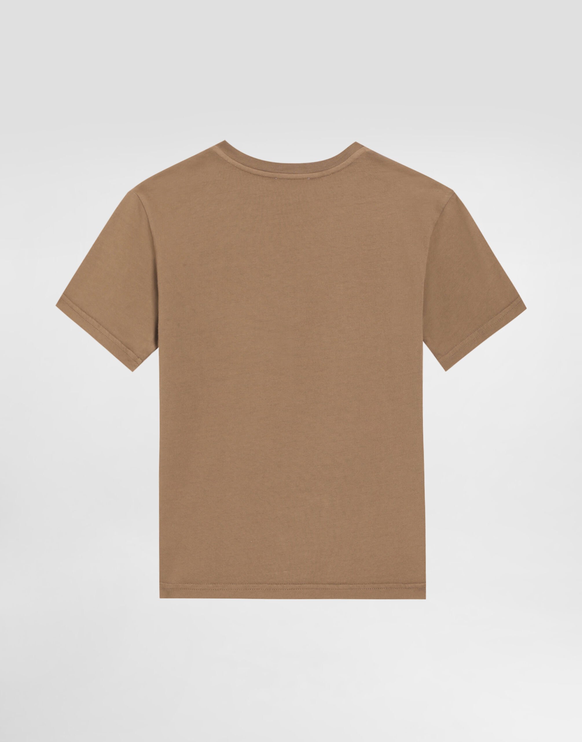 Jersey T-shirt with Dolce&Gabbana logo in Brown for Boys