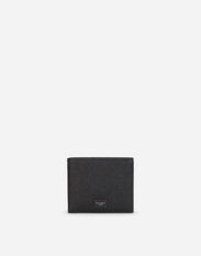 Dolce & Gabbana Dauphine calfskin bifold wallet with branded plate Black BP3230AG816