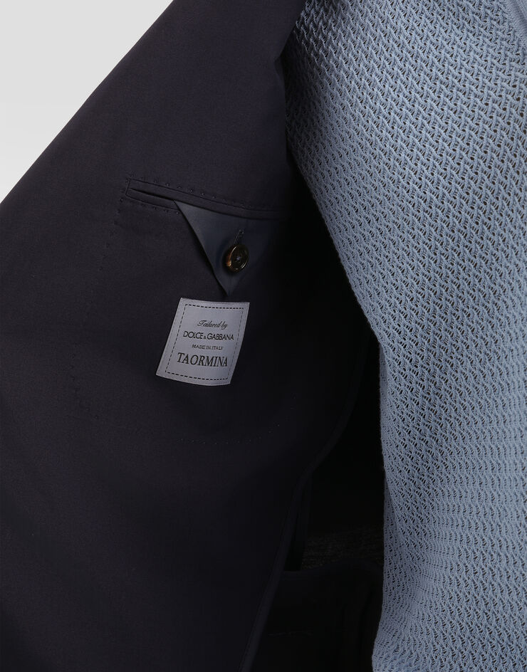 Dolce & Gabbana Single-breasted silk-blend gabardine taormina jacket Blue G2NW0TFUTAX