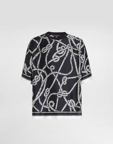 Dolce & Gabbana Marina-print silk t-shirt Dolce & Gabbana Marina-print silk t-shirt Multicolor G8TW2THI142