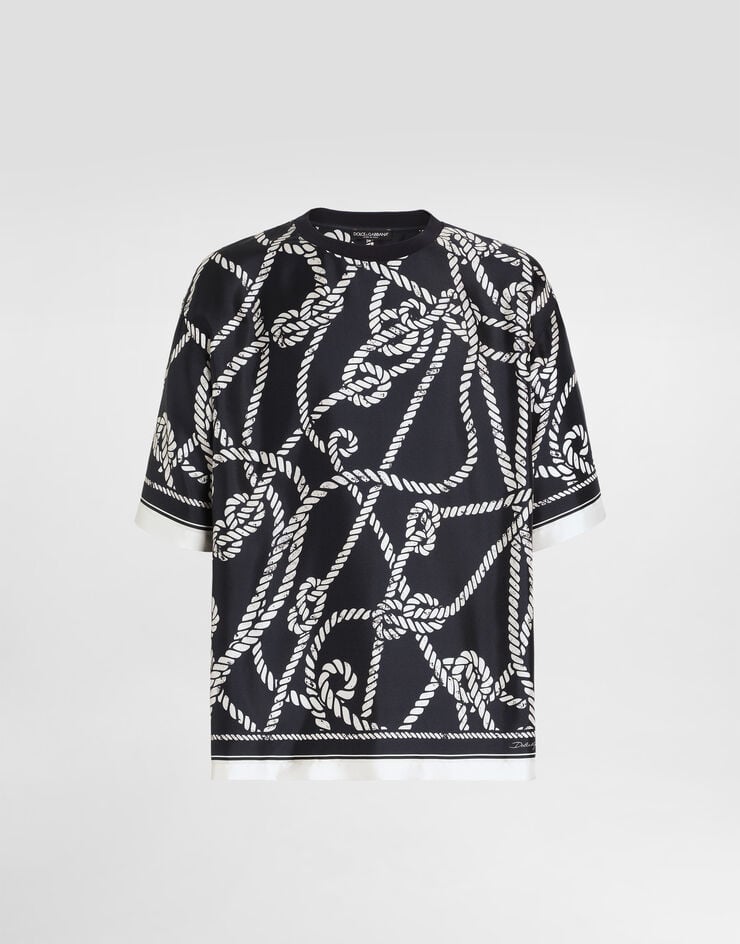 Dolce & Gabbana Marina-print silk t-shirt Dolce & Gabbana Marina-print silk t-shirt Multicolor G8TW2THI142