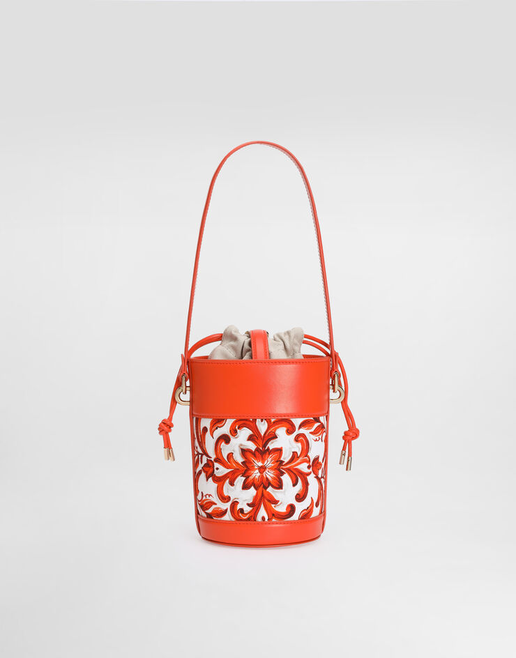Dolce & Gabbana Majolica-print Capri canvas bucket bag Multicolor BB7816A0401