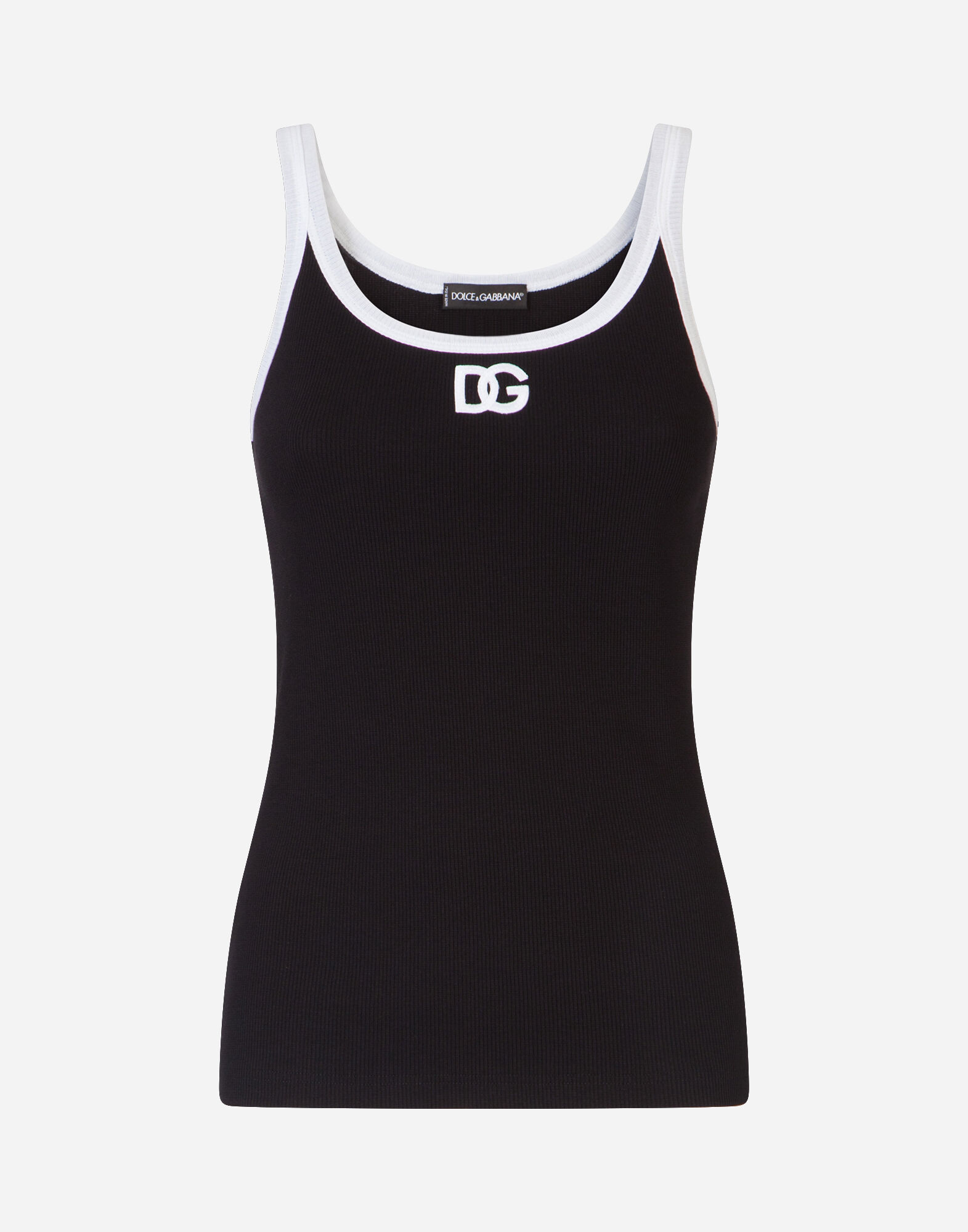 Jersey tank top with DG logo