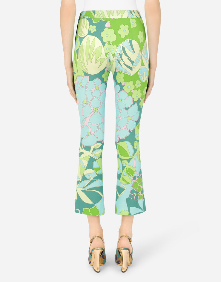 Dolce & Gabbana 60s-print charmeuse leggings Multicolor FTAG7TFSA2V
