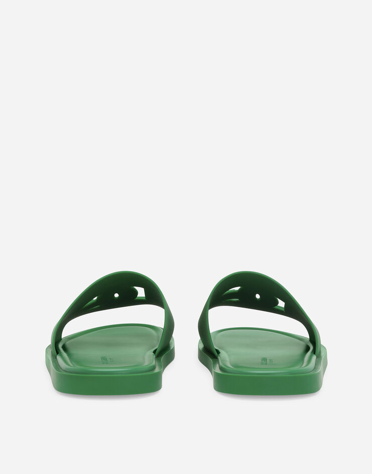 Dolce & Gabbana Rubber beachwear sliders Green CS2215AN994