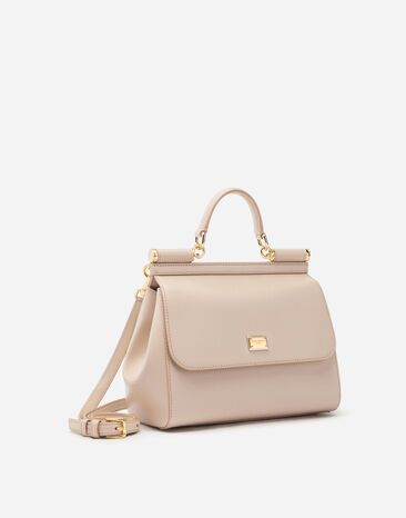 Dolce & Gabbana Large Sicily handbag in dauphine calfskin Pink BB6002A1001