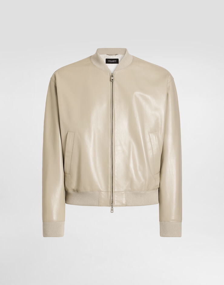 Dolce & Gabbana Nappa bomber jacket Cream G9BILLHUL1P