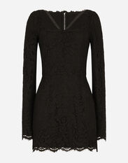 Dolce & Gabbana Short lace dress Black F759LTFLRC2