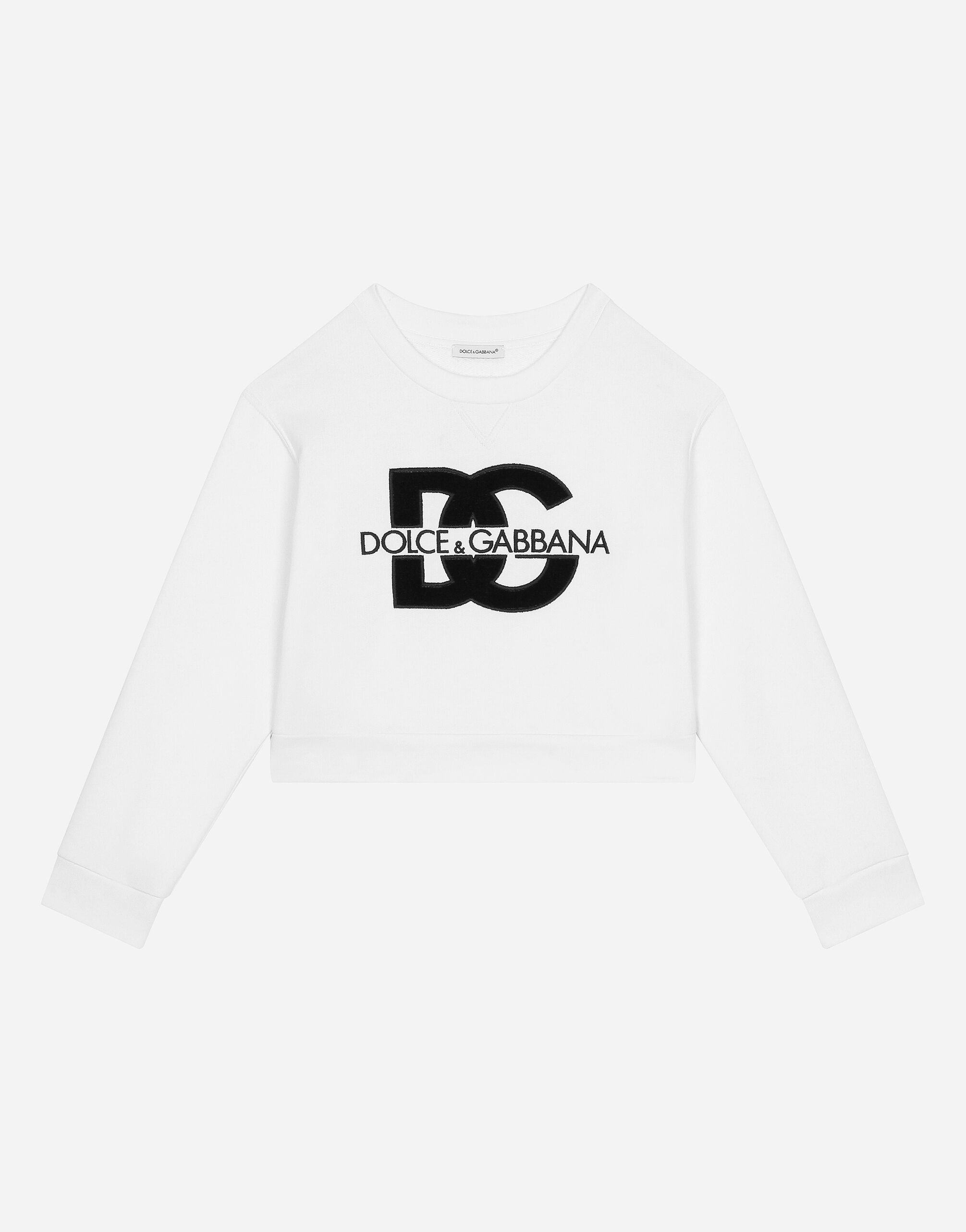 Dolce & Gabbana Jersey sweatshirt with DG logo Print L5JTMEG7K4F